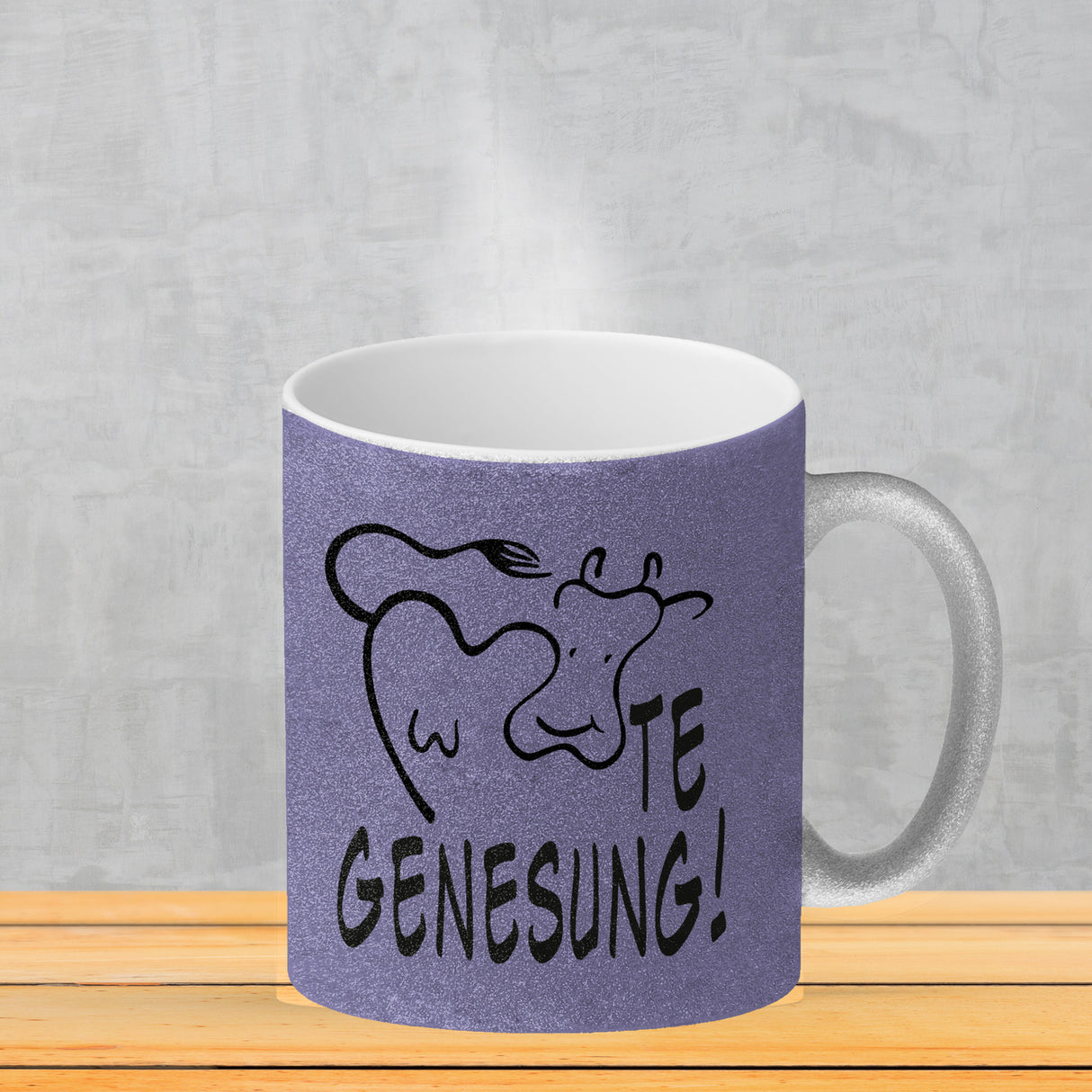 KUHte Genesung Kaffeebecher mit Kuh Motiv