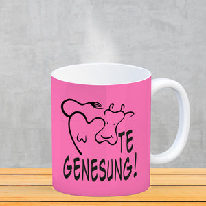 KUHte Genesung Kaffeebecher mit Kuh Motiv