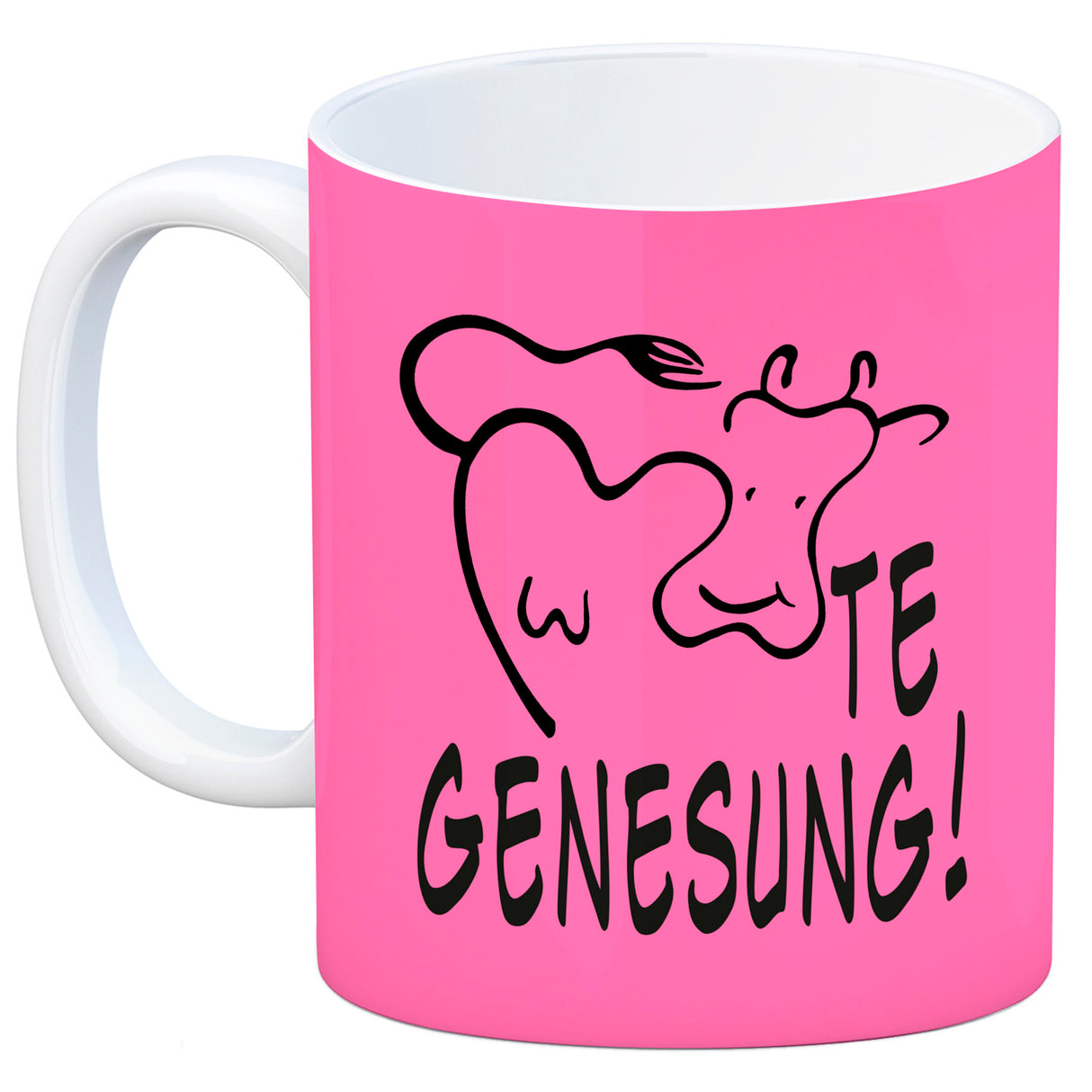 KUHte Genesung Kaffeebecher mit Kuh Motiv
