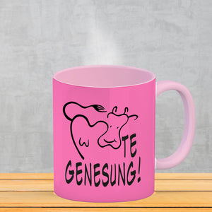 KUHte Genesung Kaffeebecher mit Kuh Motiv