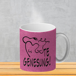 KUHte Genesung Kaffeebecher mit Kuh Motiv