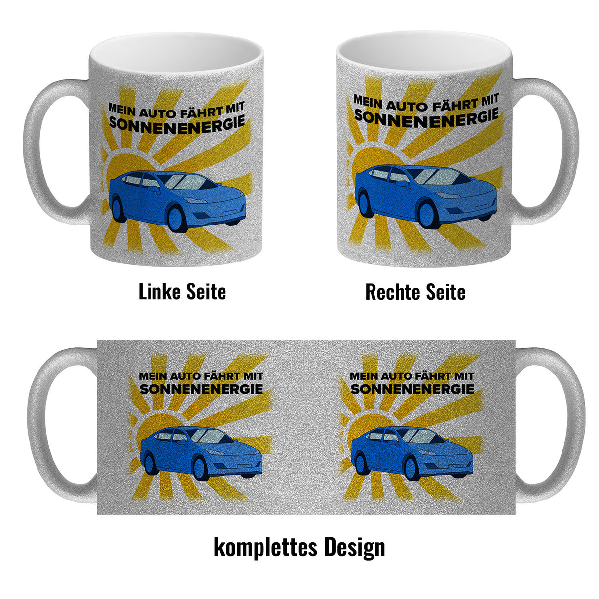 Mein Auto fährt mit Sonnenenergie Kaffeebecher