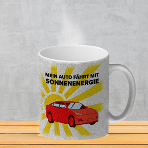 Mein Auto fährt mit Sonnenenergie Kaffeebecher