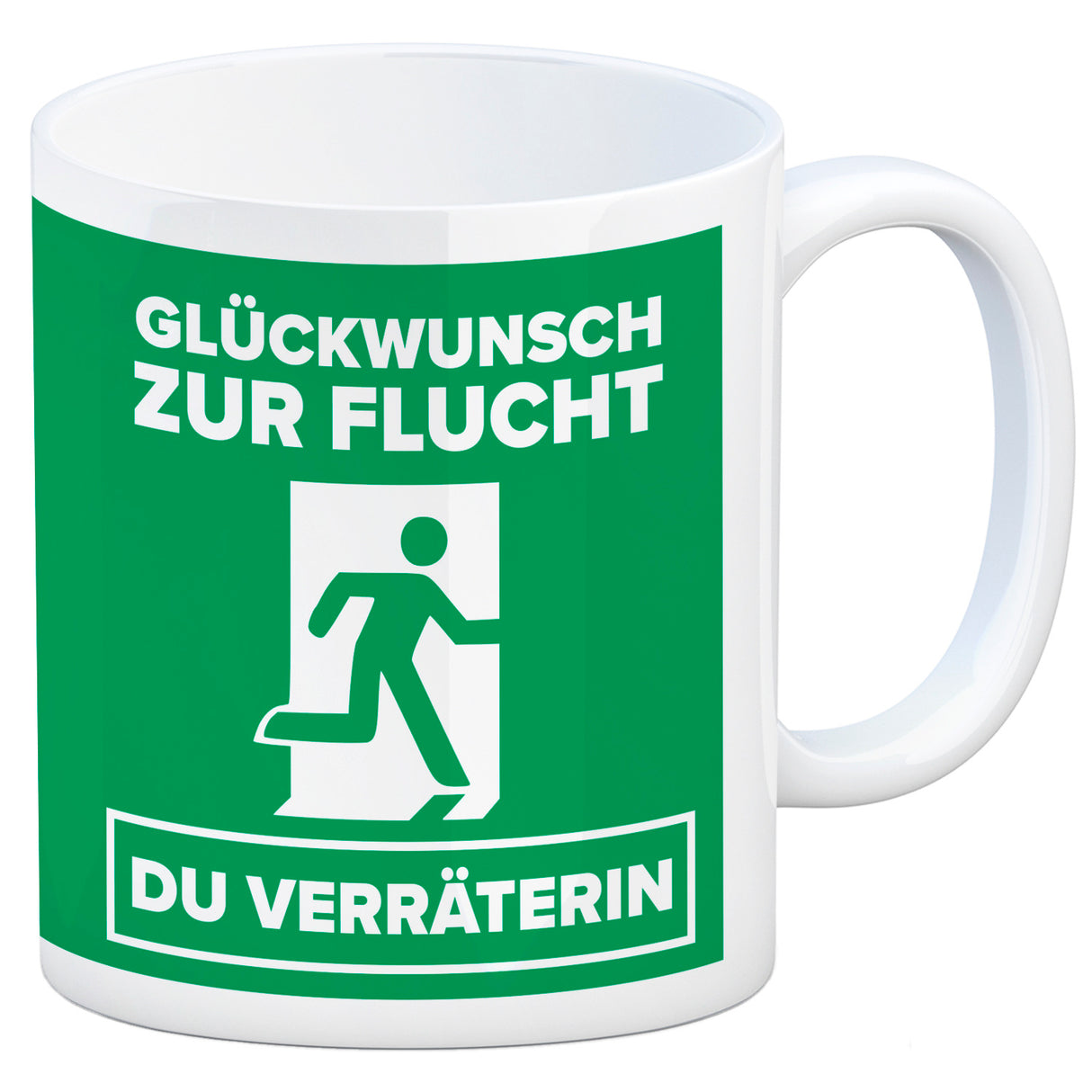 Glückwunsch zur Flucht du Verräter Kaffeebecher