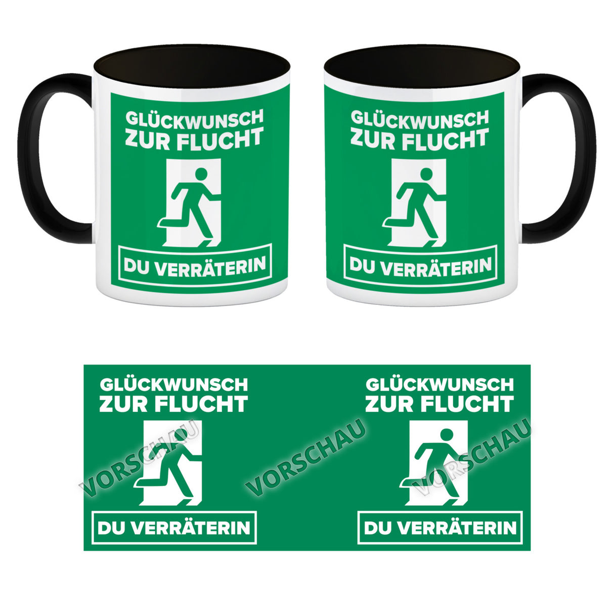 Glückwunsch zur Flucht du Verräter Kaffeebecher