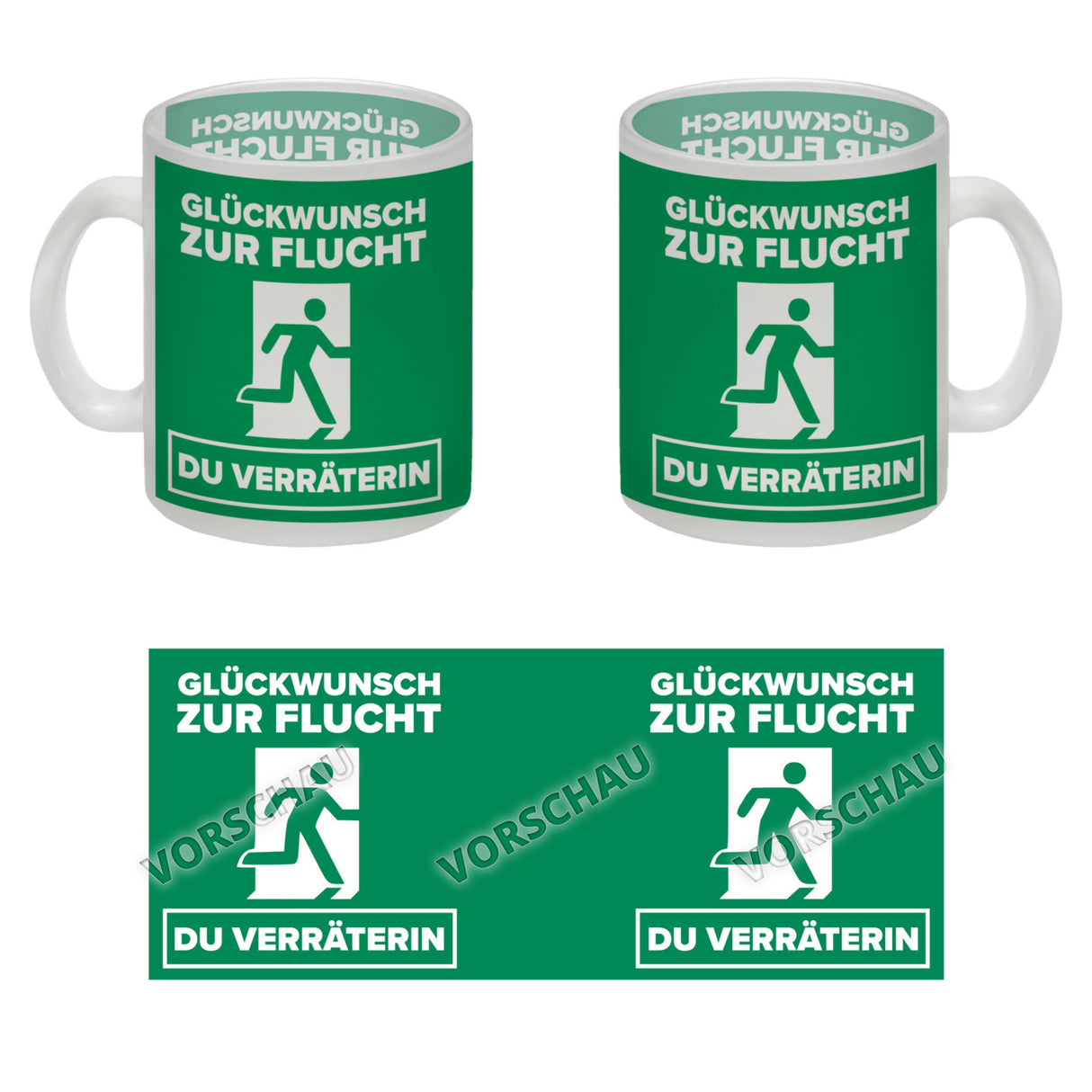 Glückwunsch zur Flucht du Verräter Kaffeebecher