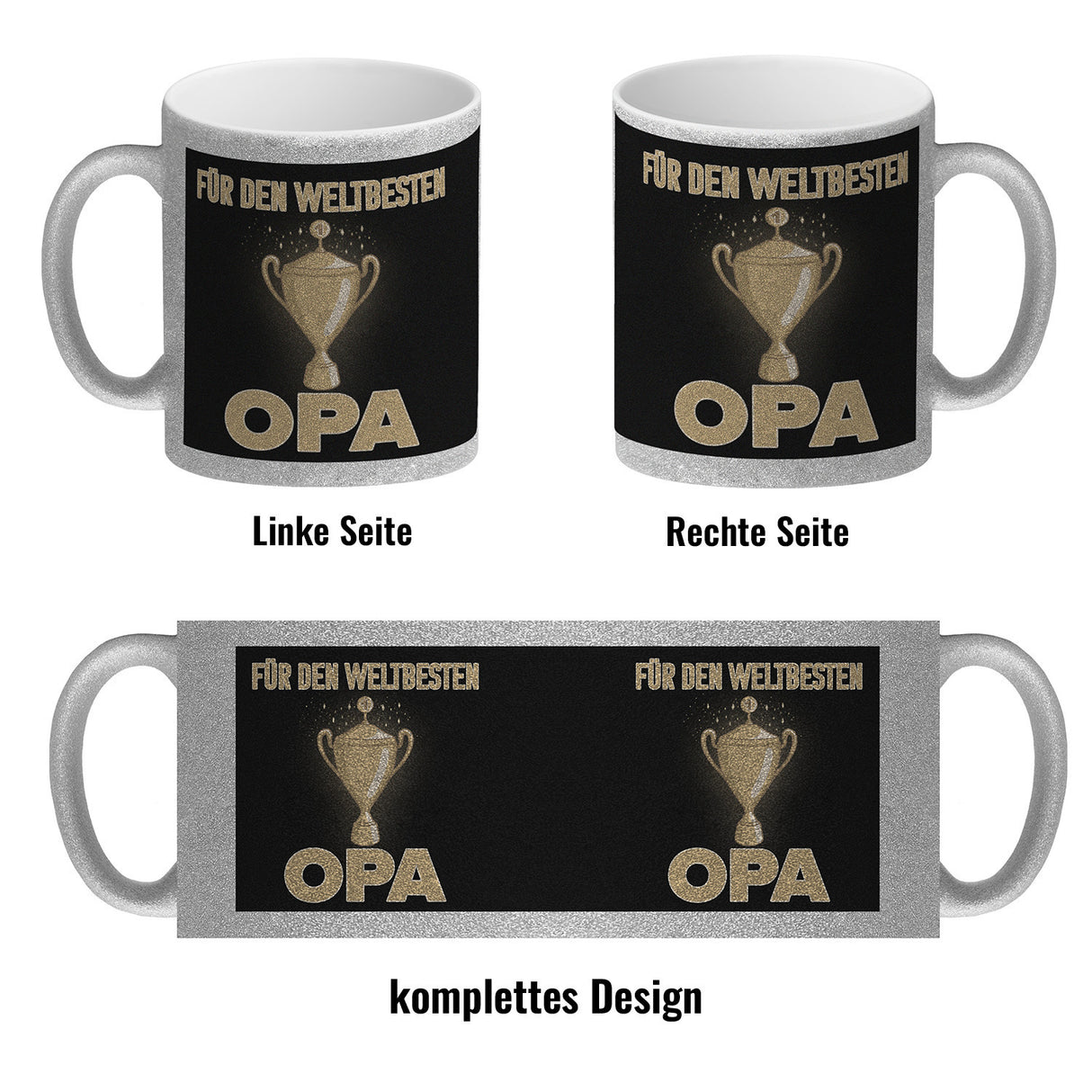 Für den weltbesten Opa Kaffeebecher mit Pokal