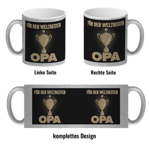 Für den weltbesten Opa Kaffeebecher mit Pokal