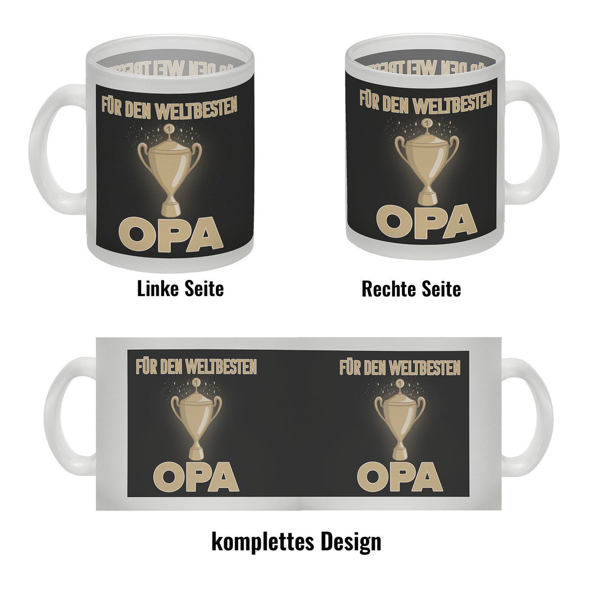 Für den weltbesten Opa Kaffeebecher mit Pokal