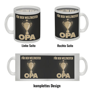 Für den weltbesten Opa Kaffeebecher mit Pokal