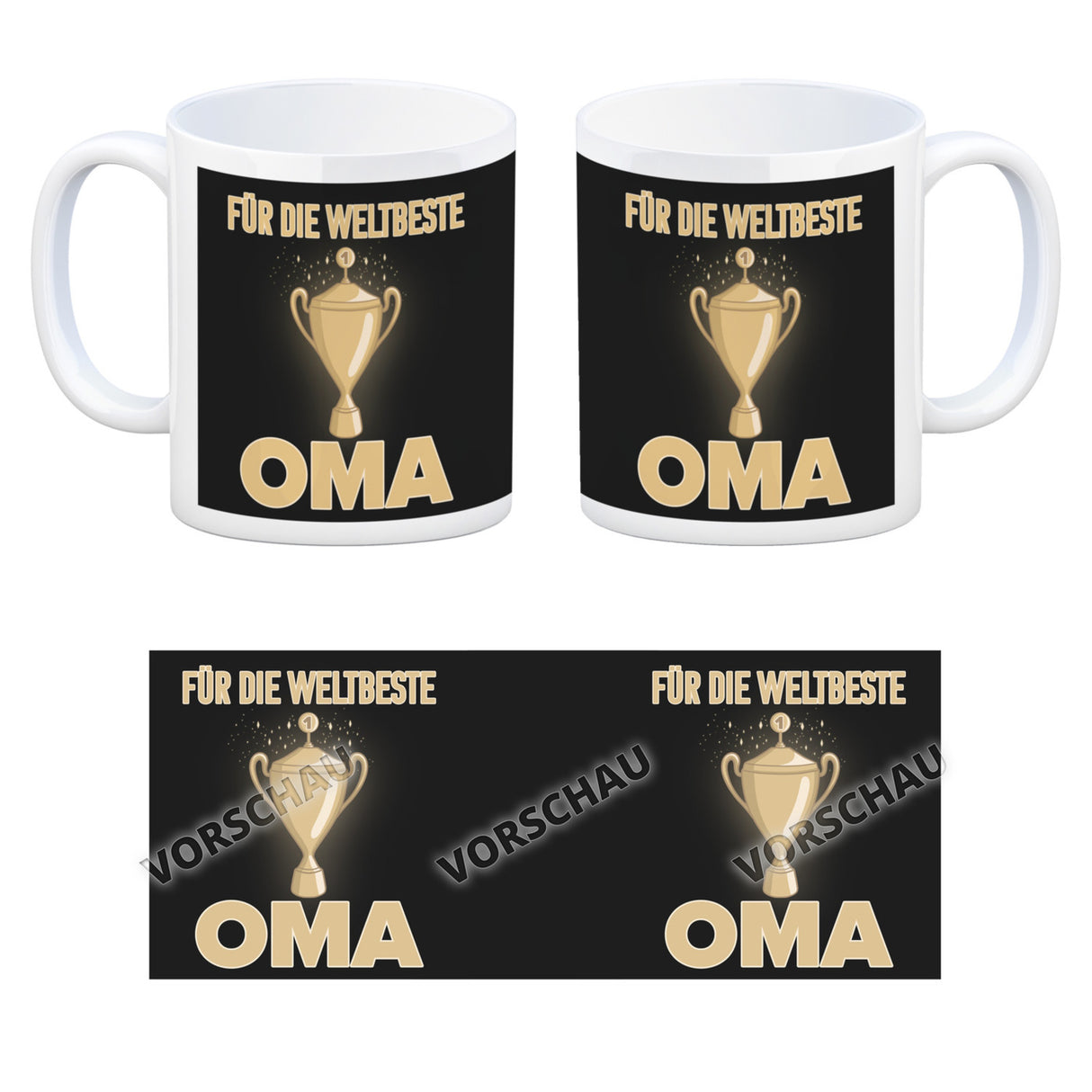 Für den weltbesten Opa Kaffeebecher mit Pokal