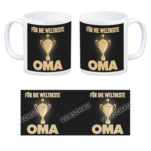 Für den weltbesten Opa Kaffeebecher mit Pokal