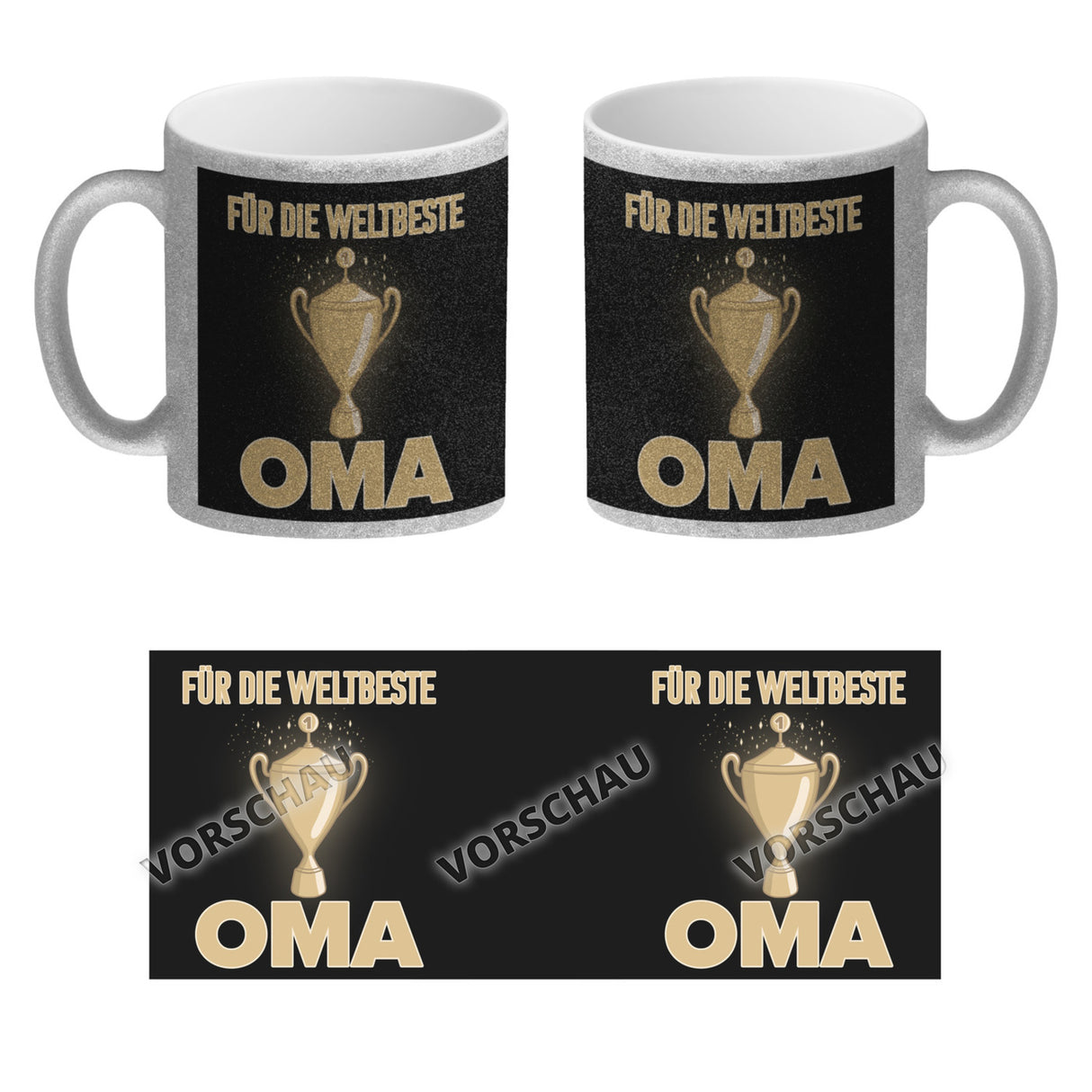 Für den weltbesten Opa Kaffeebecher mit Pokal
