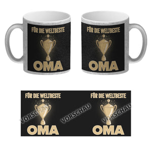 Für den weltbesten Opa Kaffeebecher mit Pokal