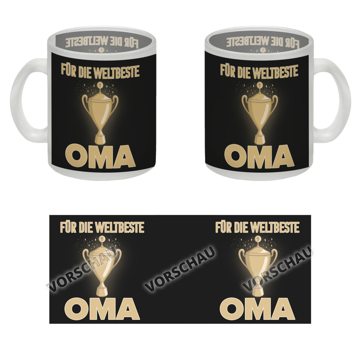 Für den weltbesten Opa Kaffeebecher mit Pokal