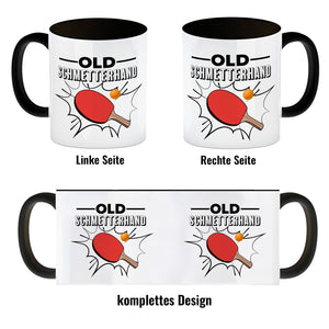 Old Schmetterhand Tischtennis Wortspiel Kaffeebecher