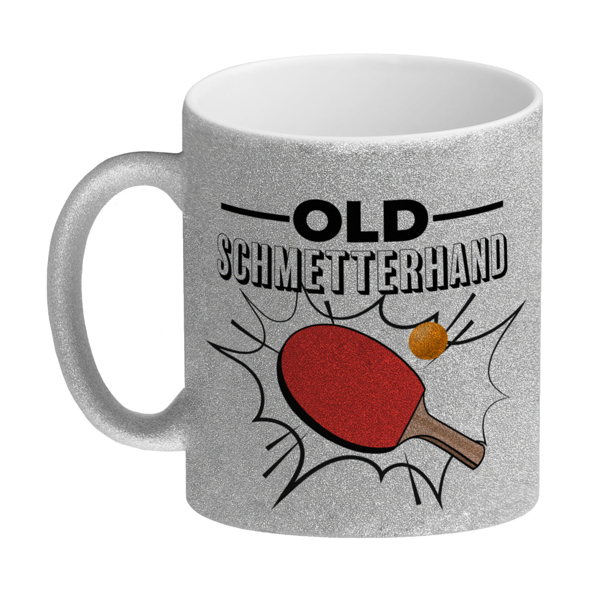 Old Schmetterhand Tischtennis Wortspiel Kaffeebecher