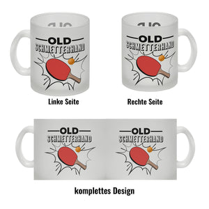 Old Schmetterhand Tischtennis Wortspiel Kaffeebecher