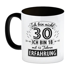 Kaffeebecher für den 30. Geburtstag mit Motiv: Erfahrung