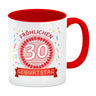 Kaffeebecher für den 30. Geburtstag mit Motiv: Fröhlichen Geburtstag