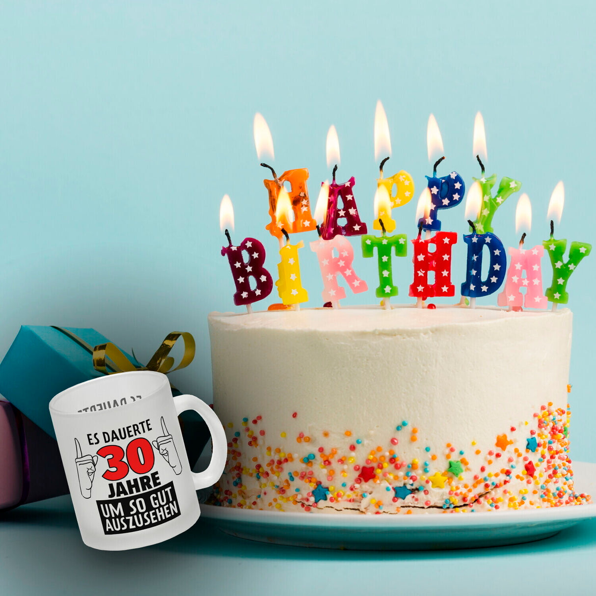 Kaffeebecher für den 30. Geburtstag mit Motiv: Gut aussehen