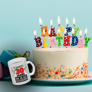 Kaffeebecher für den 30. Geburtstag mit Motiv: Gut aussehen