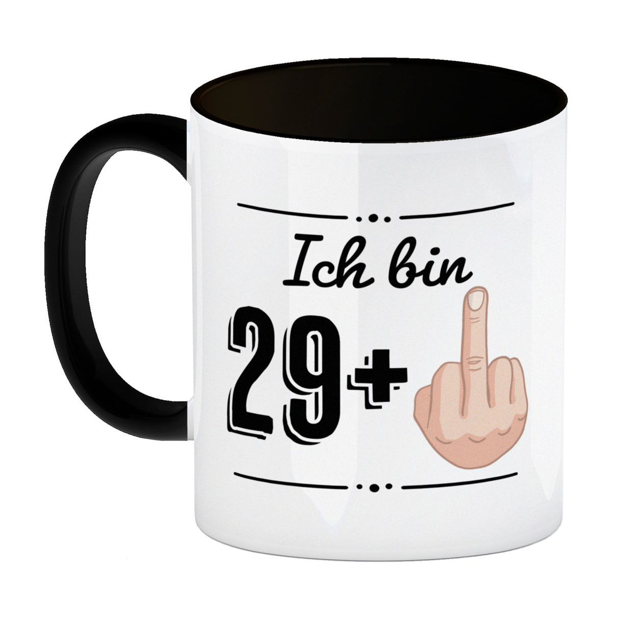 Kaffeebecher für den 30. Geburtstag mit Motiv: Mittelfinger