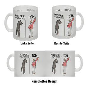 Witziger Kaffeebecher für den 40. Geburtstag mit Motiv: Andere und ich