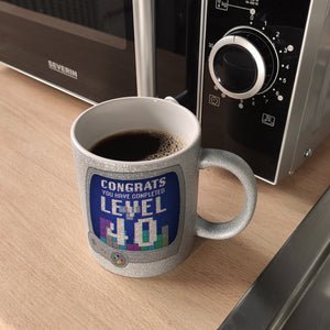 Witziger Kaffeebecher für den 40. Geburtstag mit Motiv: Gamer