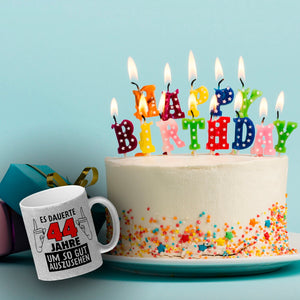 Witziger Kaffeebecher für den 44. Geburtstag mit Motiv: Gutes Aussehen