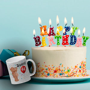 Witziger Kaffeebecher für den 44. Geburtstag mit Motiv: Hooray