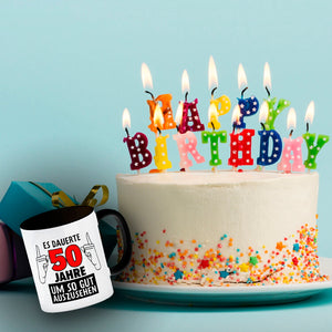 Witziger Kaffeebecher für den 50. Geburtstag mit Motiv: Gutes Aussehen