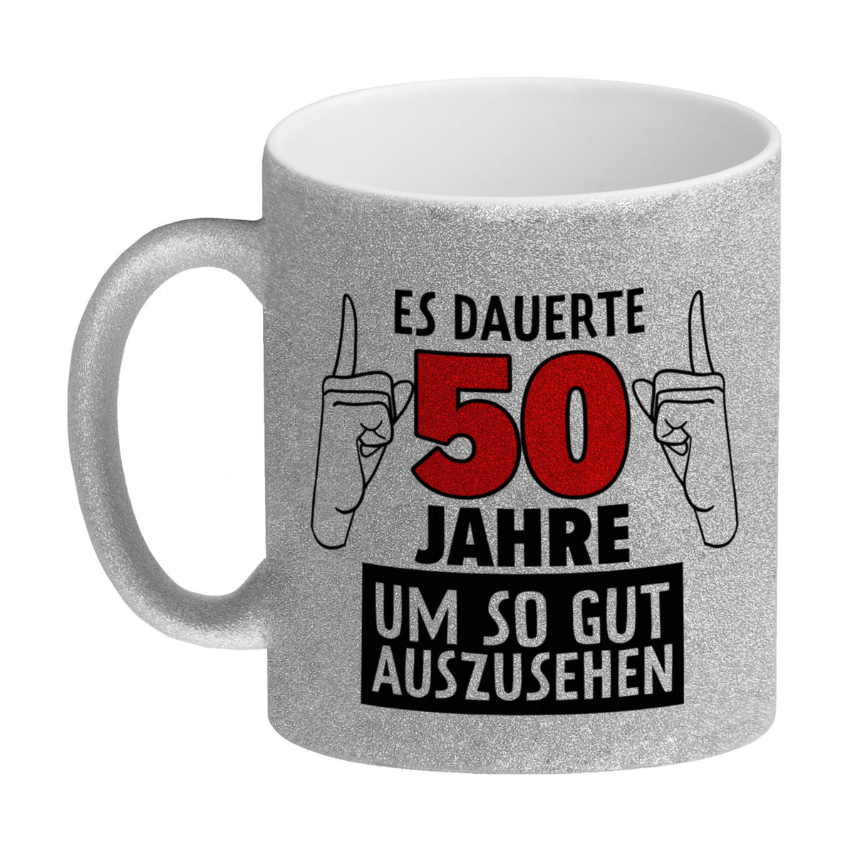 Witziger Kaffeebecher für den 50. Geburtstag mit Motiv: Gutes Aussehen