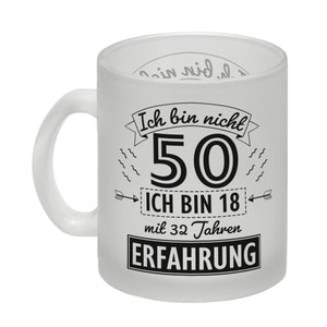 Witziger Kaffeebecher für den 50. Geburtstag mit Motiv: Erfahrung