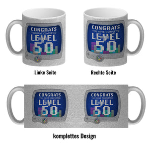 Witziger Kaffeebecher für den 50. Geburtstag mit Motiv: Gamer