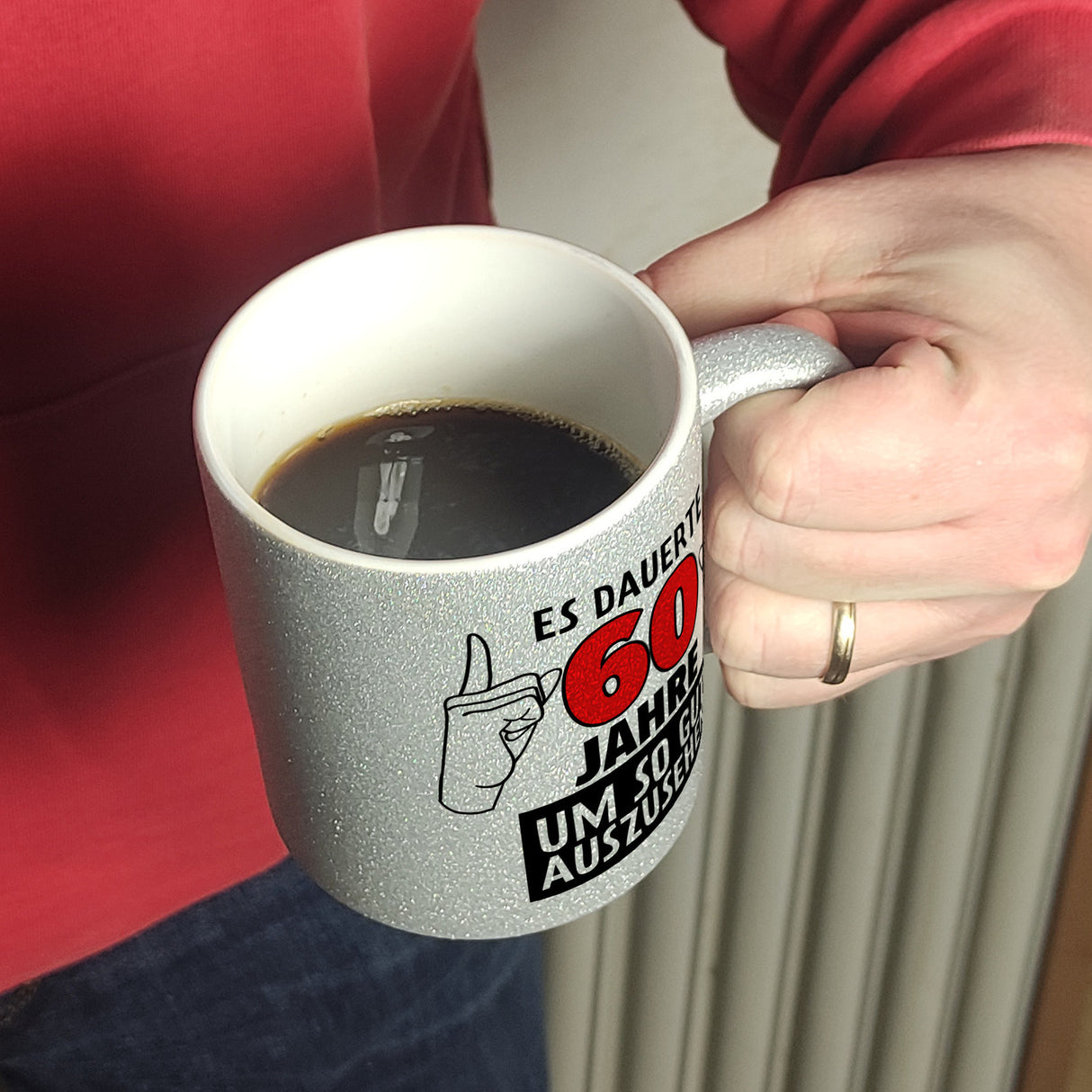 Witziger Kaffeebecher für den 60. Geburtstag mit Motiv: Gutes Aussehen