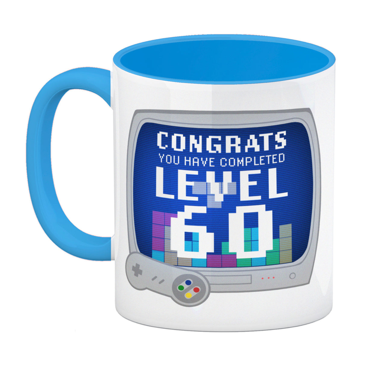 Witziger Kaffeebecher für den 60. Geburtstag mit Motiv: Gamer