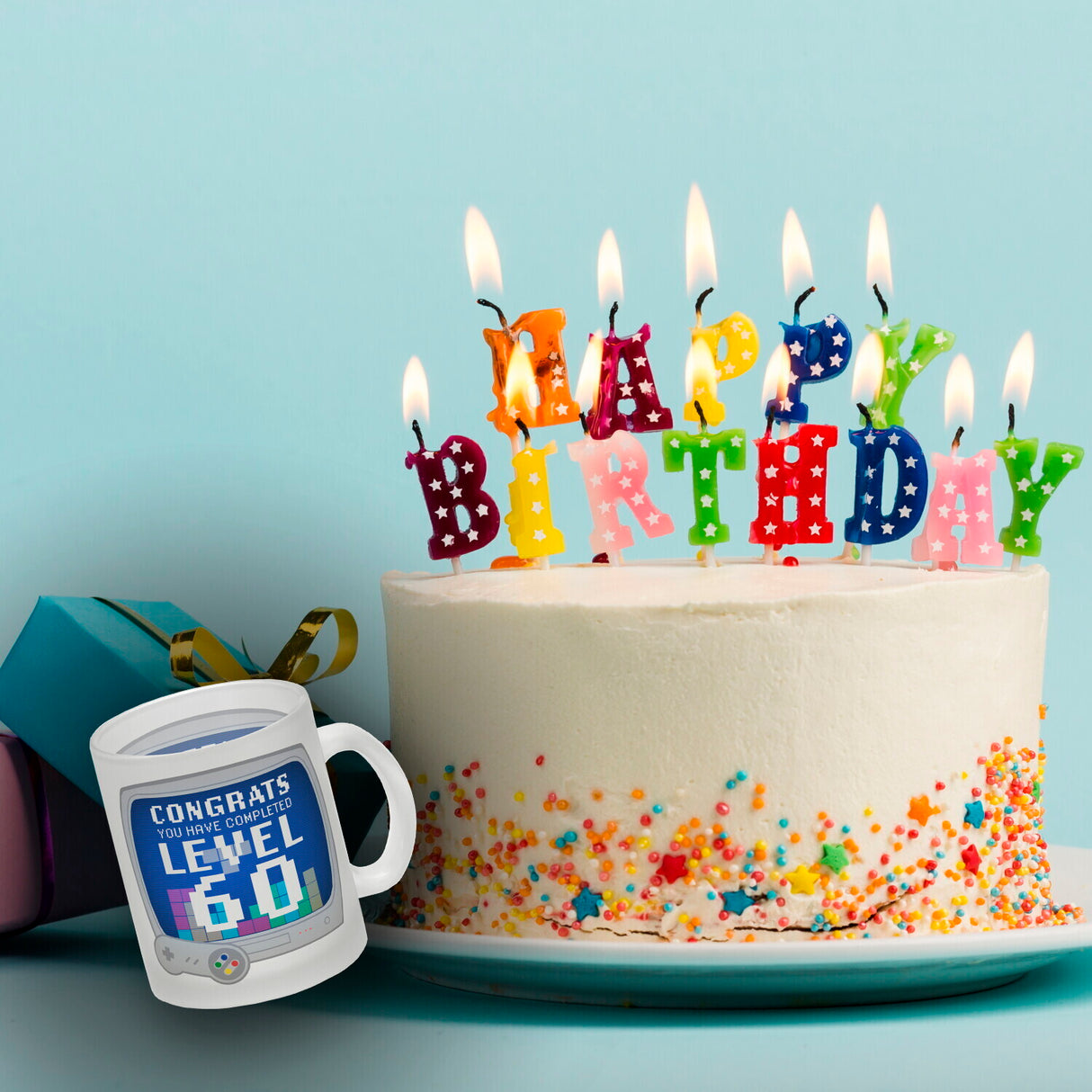 Witziger Kaffeebecher für den 60. Geburtstag mit Motiv: Gamer