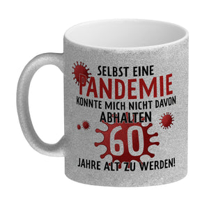 Witziger Kaffeebecher für den 60. Geburtstag mit Motiv: Pandemie