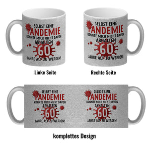 Witziger Kaffeebecher für den 60. Geburtstag mit Motiv: Pandemie