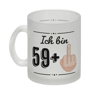 Witziger Kaffeebecher für den 60. Geburtstag mit Motiv: Mittelfinger