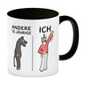 Witziger Kaffeebecher für den 70. Geburtstag mit Motiv: Andere und ich