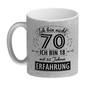 Witziger Kaffeebecher für den 70. Geburtstag mit Motiv: Erfahrung