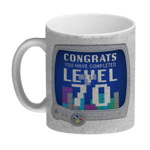 Witziger Kaffeebecher für den 70. Geburtstag mit Motiv: Gamer