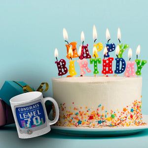 Witziger Kaffeebecher für den 70. Geburtstag mit Motiv: Gamer