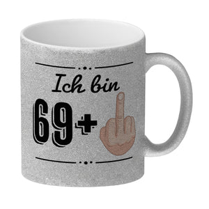 Witziger Kaffeebecher für den 70. Geburtstag mit Motiv: Mittelfinger