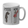 Witziger Kaffeebecher für den 80. Geburtstag mit Motiv: Andere und ich