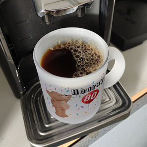 Witziger Kaffeebecher für den 80. Geburtstag mit Motiv: Hooray