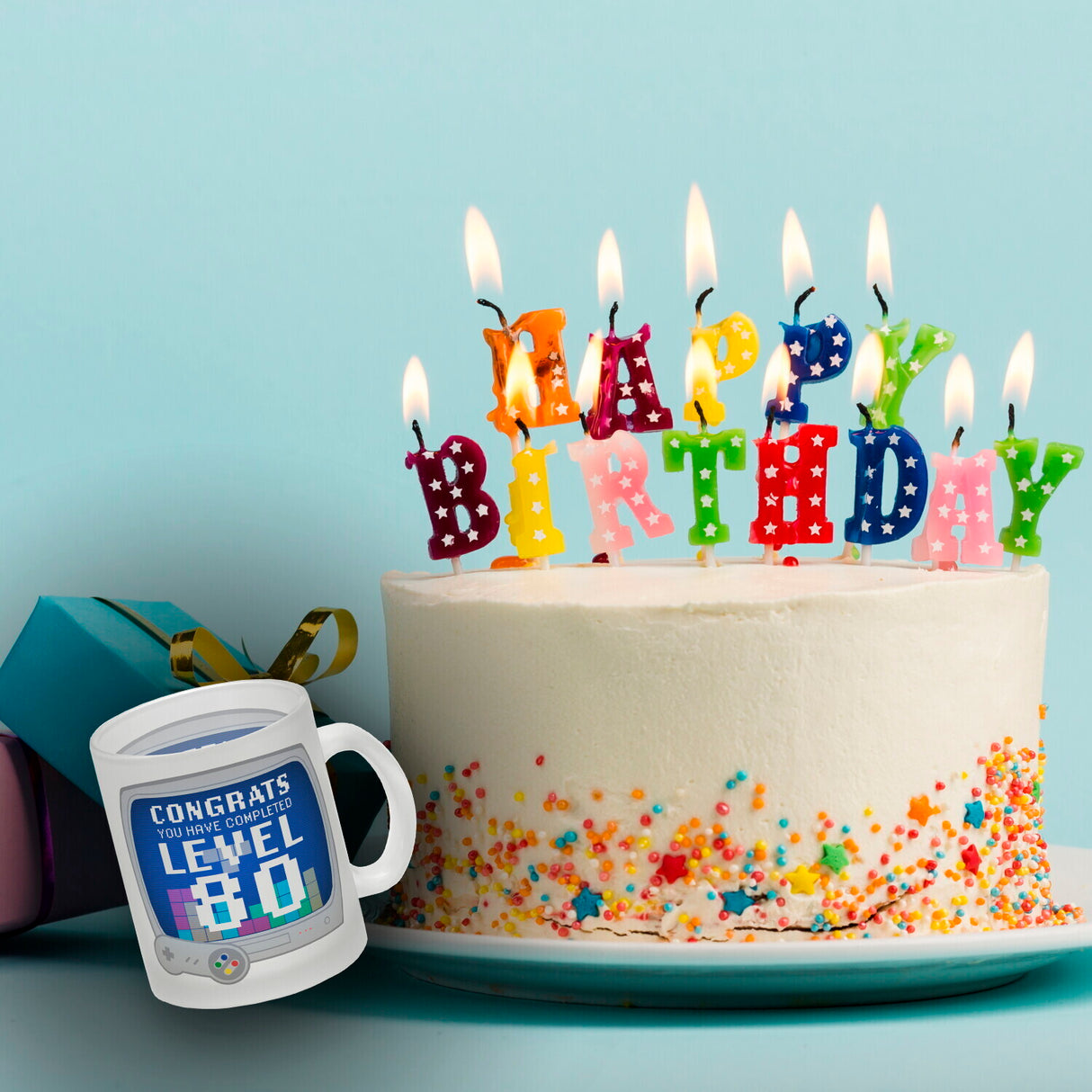 Witziger Kaffeebecher für den 80. Geburtstag mit Motiv: Gamer