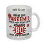 Witziger Kaffeebecher für den 80. Geburtstag mit Motiv: Pandemie